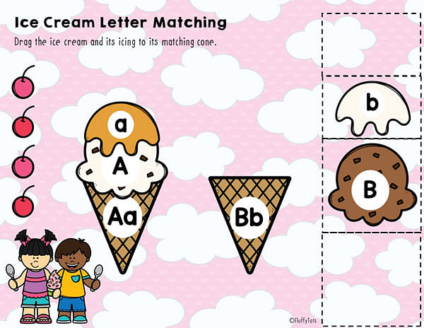 Fun Letter Matching for Google Slides™ : Drag & Drop Activities 4 google slides letter matching