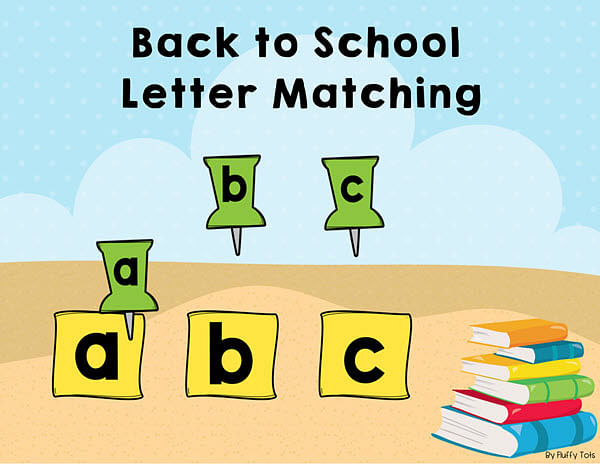 Fun Letter Matching for Google Slides™ : Drag & Drop Activities 2 Google Slides letter matching