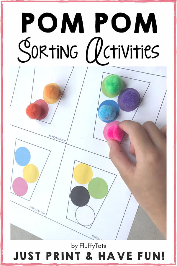 Free Pom pom Printable Pattern Cards 2 pom pom activities