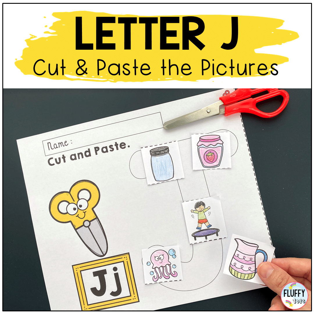 letter j cut and paste worksheets