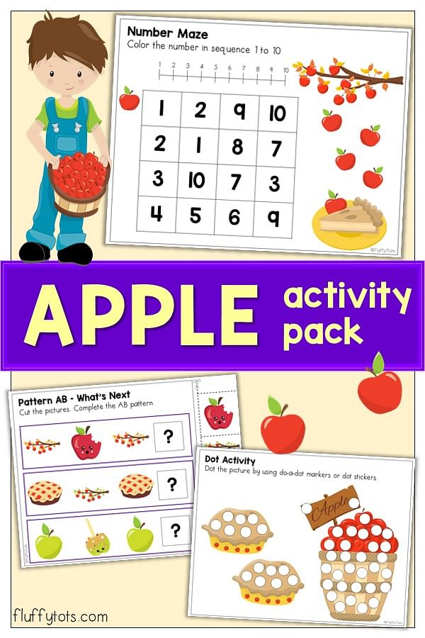 Apple Preschool Printables: 60+ Fun Pages 31 Apple preschool printables
