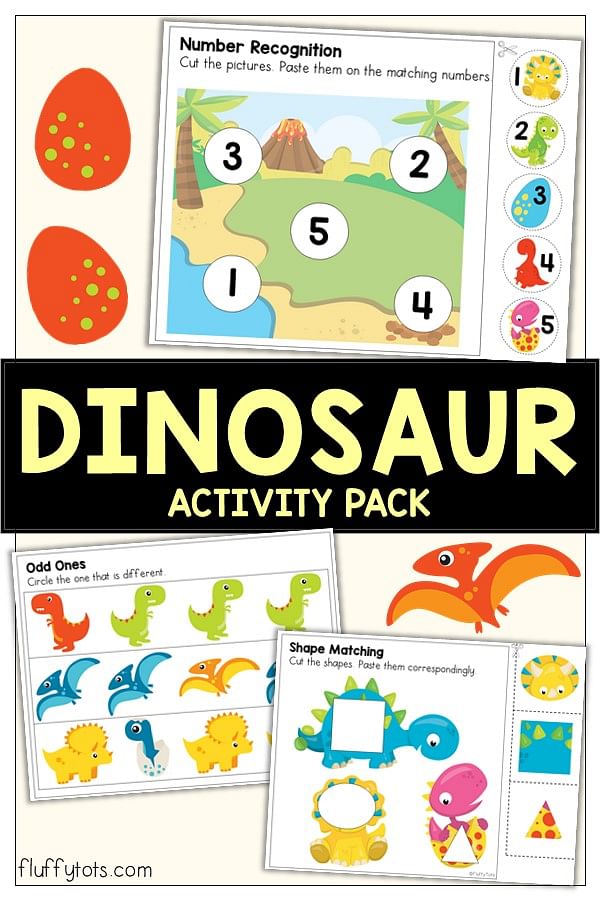Dinosaur Printables for Preschool and Kindergarten: 60+ Fun Pages 1 Dinosaur printables