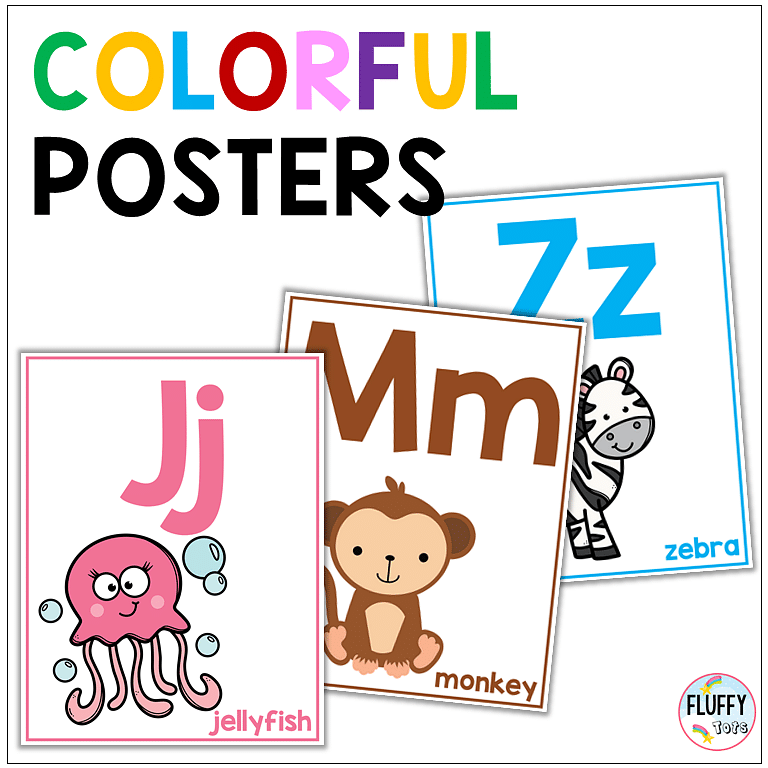 Fun Animals Alphabet Poster Printables for Preschool and Kindergarten 3 Fun Animals Alphabet Poster Printables for Preschool and Kindergarten 2