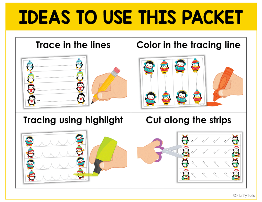 Fun Penguin Tracing Lines and Shapes for Preschool Activities 15 Fun Penguin Tracing Lines and Shapes for Preschool Activities 8