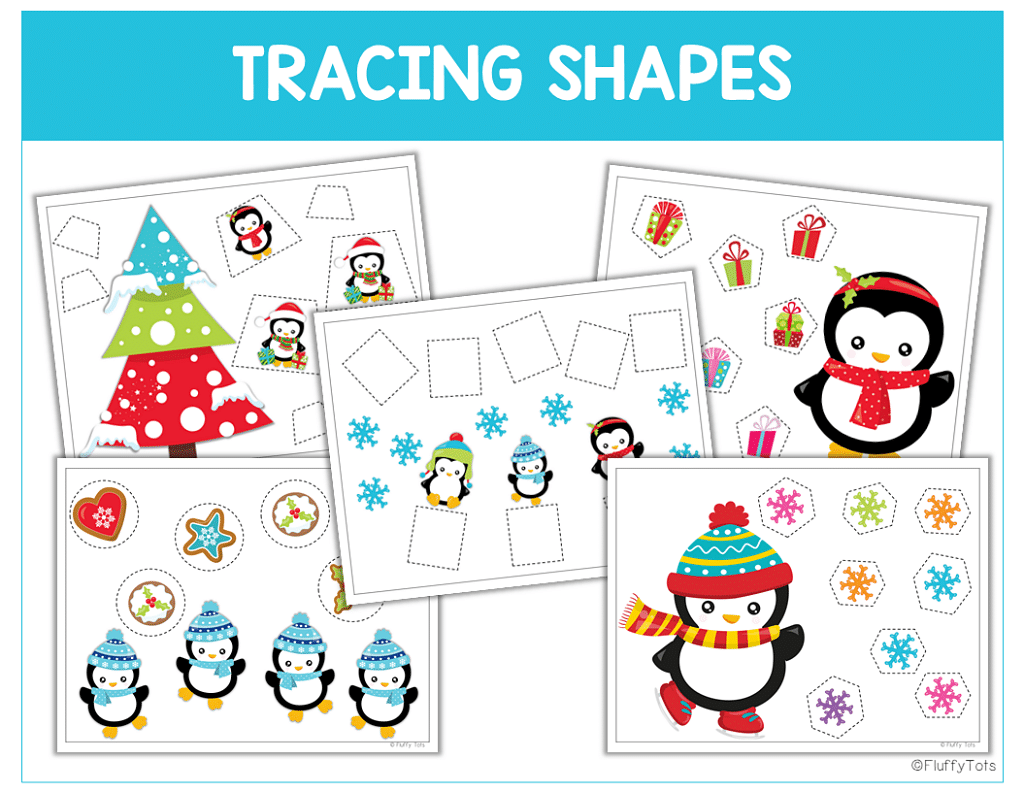 Fun Penguin Tracing Lines and Shapes for Preschool Activities 12 Fun Penguin Tracing Lines and Shapes for Preschool Activities 5