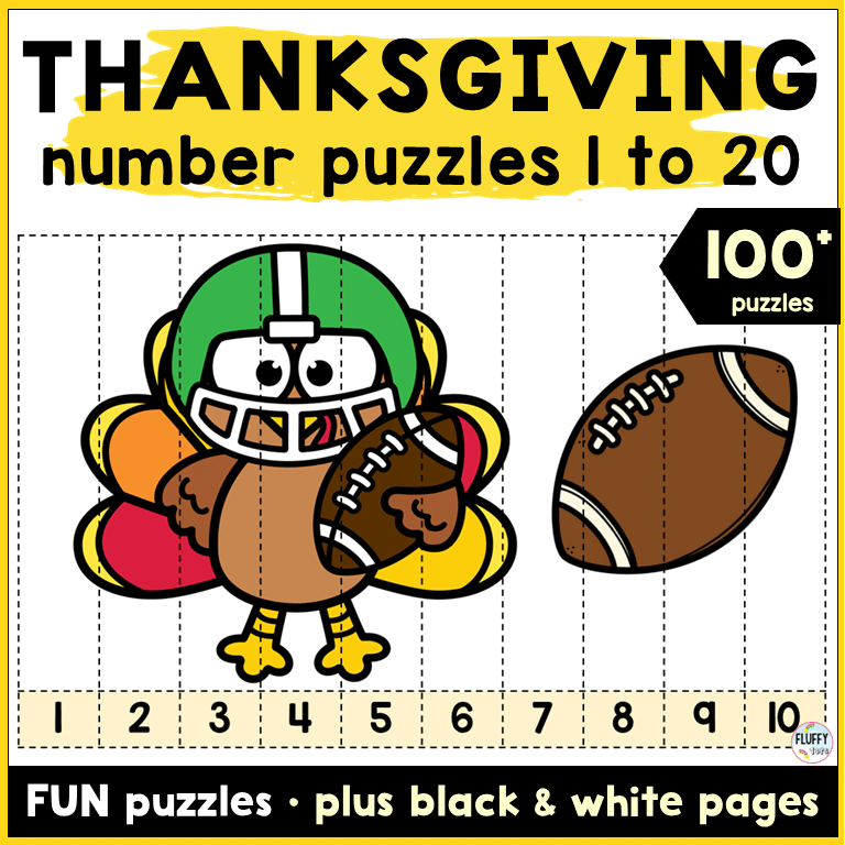 50+ Fun Thanksgiving Number Puzzles 1-20 for Preschool and Kindergarten Kids 2 50+ Fun Thanksgiving Number Puzzles 1-20 for Preschool and Kindergarten Kids 2