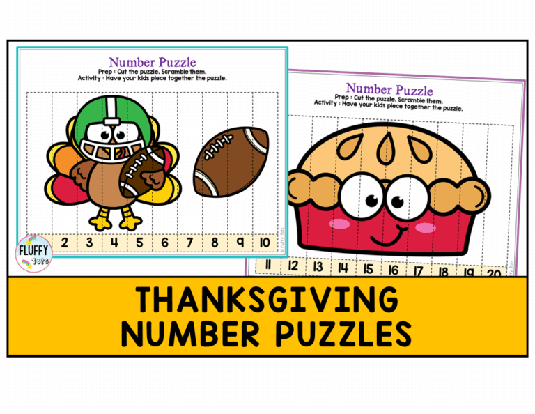 50+ Fun Thanksgiving Number Puzzles 1-20 for Preschool and Kindergarten Kids 4 50+ Fun Thanksgiving Number Puzzles 1-20 for Preschool and Kindergarten Kids