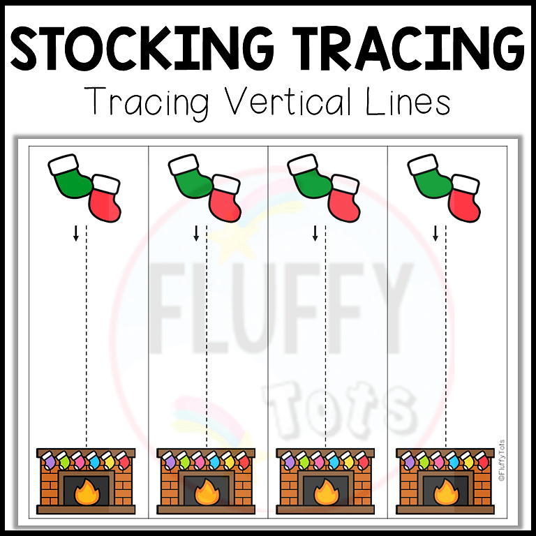 50+ Pages of Fun Christmas Tracing Horizontal Lines Prewriting Worksheets 7 50+ Pages of Fun Christmas Pre-Writing Tracing Vertical Lines 7