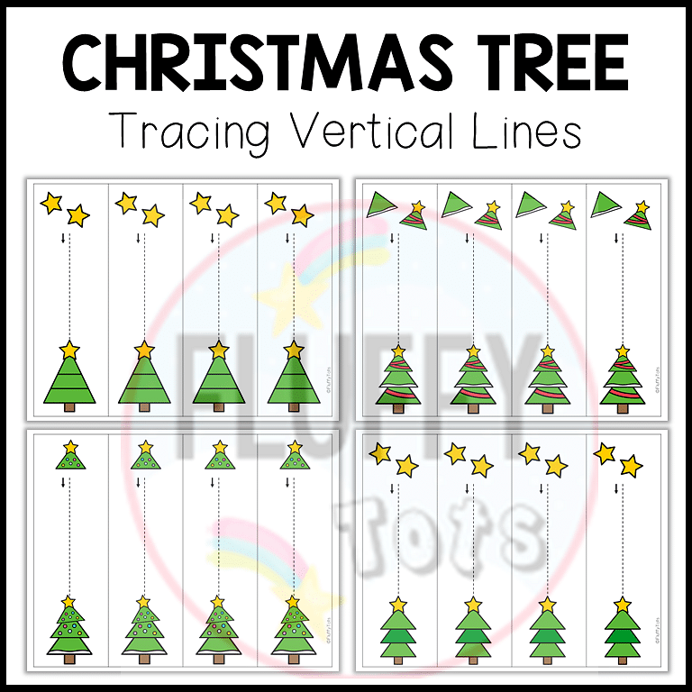 50+ Pages of Fun Christmas Tracing Horizontal Lines Prewriting Worksheets 8 50+ Pages of Fun Christmas Pre-Writing Tracing Vertical Lines 9