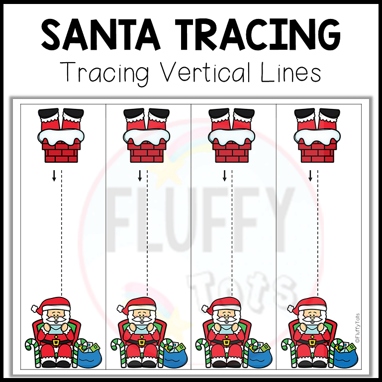 50+ Pages of Fun Christmas Tracing Horizontal Lines Prewriting Worksheets 3 50+ Pages of Fun Christmas Pre-Writing Tracing Vertical Lines 3