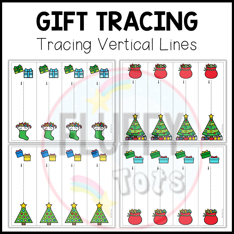 50+ Pages of Fun Christmas Tracing Horizontal Lines Prewriting Worksheets 5 50+ Pages of Fun Christmas Pre-Writing Tracing Vertical Lines 5