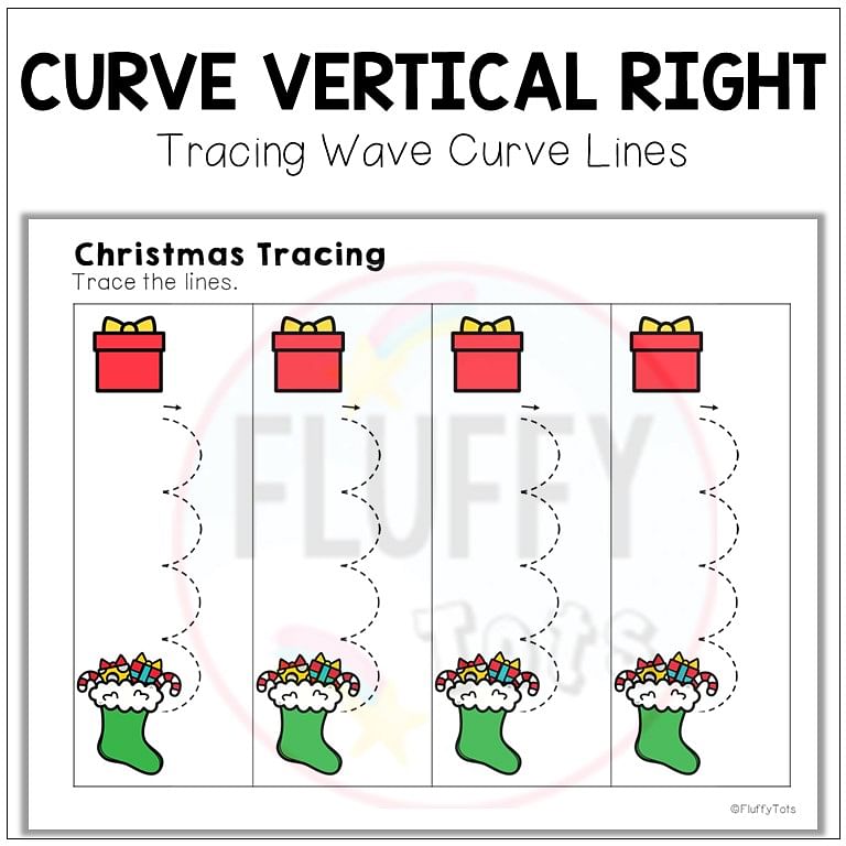 50+ Pages of Fun Christmas Tracing Horizontal Lines Prewriting Worksheets 6 40+ Fun Pages of Christmas Wave Curve Lines Tracing Pre-writing Worksheets 3