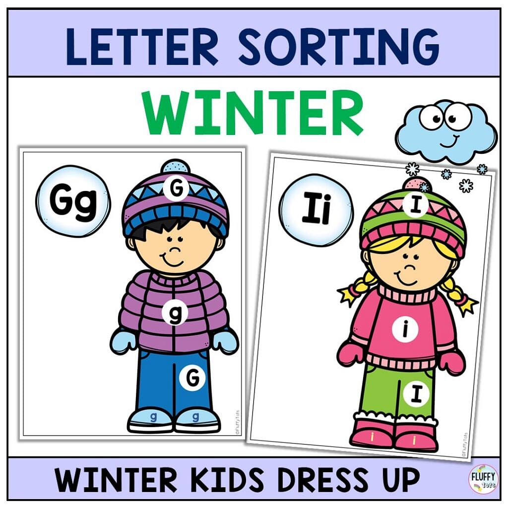 Fun Dress-Up Winter Letter Sorting for Literacy Activities 2 Fun Dress-Up Winter Letter Sorting for Literacy Activities 2
