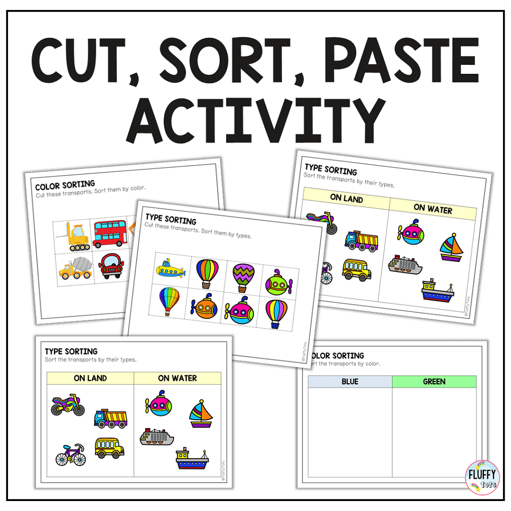 100+ Pages of Fun Transportation Activity Pack for Preschool and Toddlers 3 transportation activity pack, transportation printables preschool and toddler