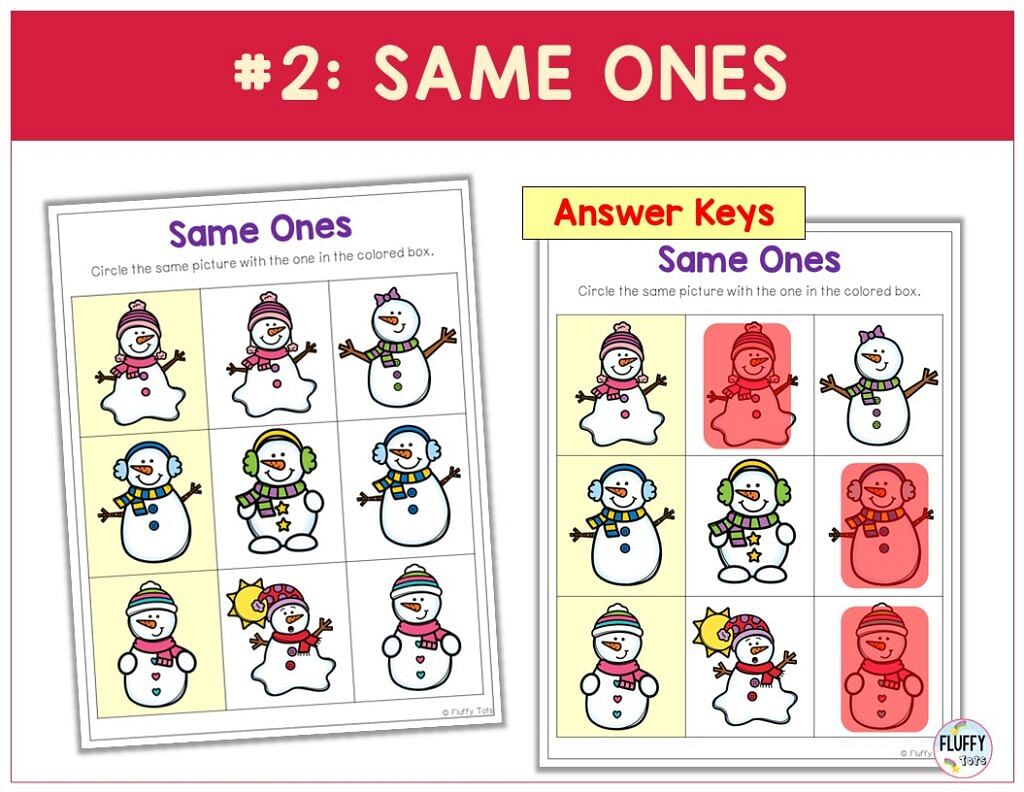 100+ Fun Pages of Snowman Math Preschool Worksheets with Answer Keys 4 Snowman Math Preschool Worksheets