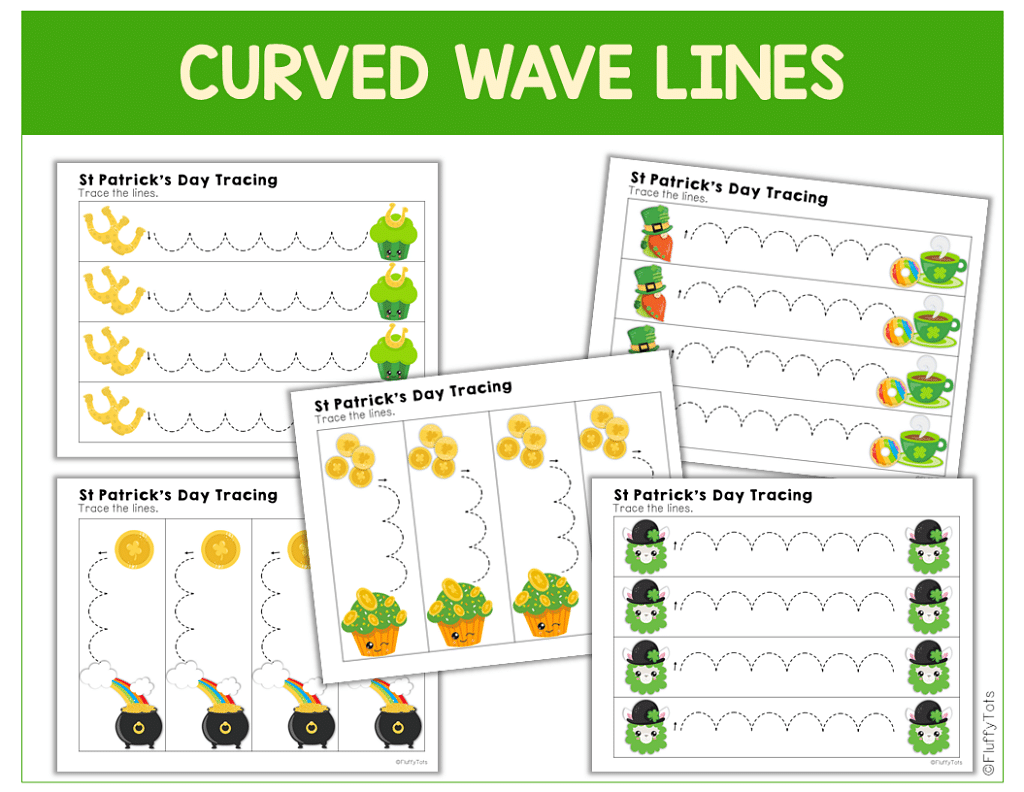 70+ Pages of Fun St Patrick's Day Tracing Printables 4 St Patrick's Day tracing worksheets for preschool