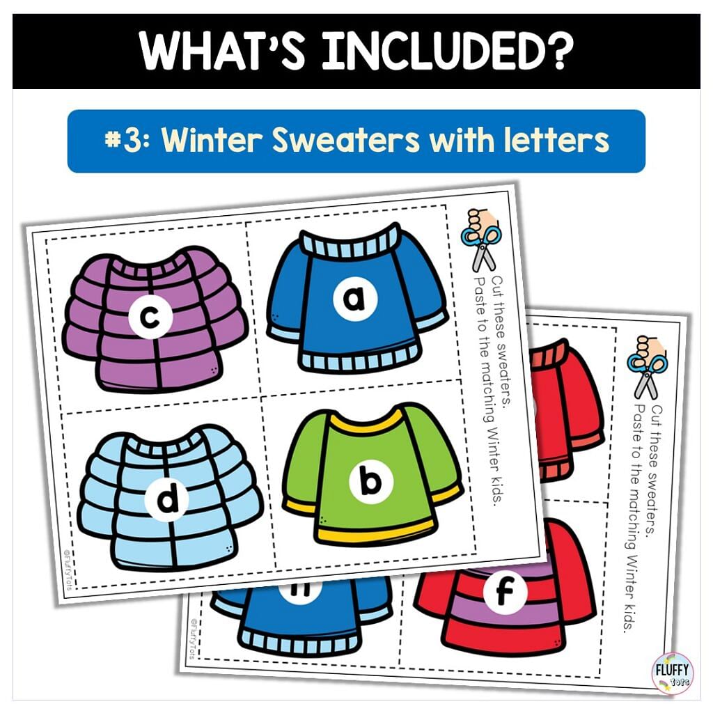 Fun Dress-Up Winter Letter Sorting for Literacy Activities 5 Fun Dress-Up Winter Letter Sorting for Literacy Activities 5