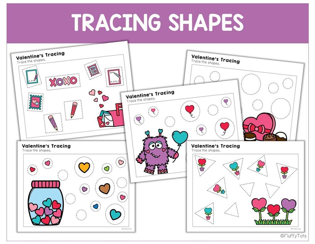 Yummy Gingerbread Tracing Printable : Easy to Use 5 60+ Pages of Easy-to-Use Valentine's Day Tracing for Preschool Kids 3