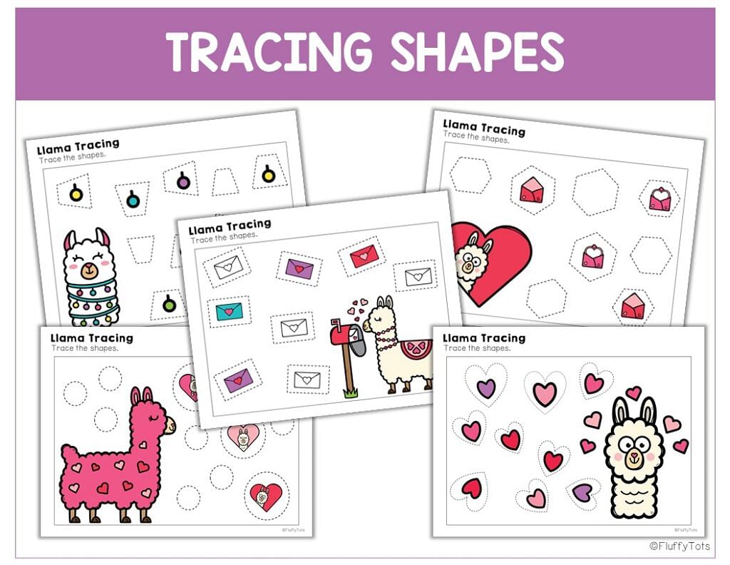 Yummy Gingerbread Tracing Printable : Easy to Use 5 50+ Pages of Fun Valentine's Tracing Printables with Llama 3