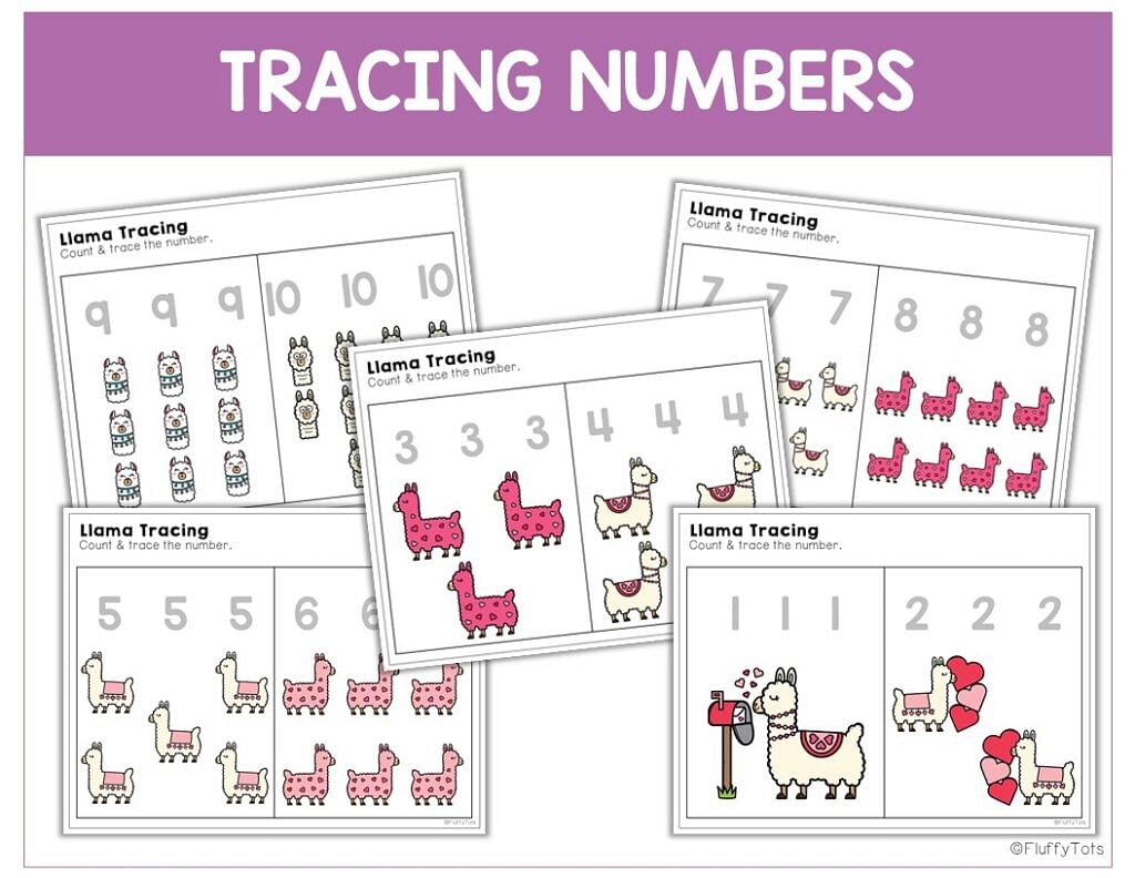 Yummy Gingerbread Tracing Printable : Easy to Use 6 50+ Pages of Fun Valentine's Tracing Printables with Llama 4