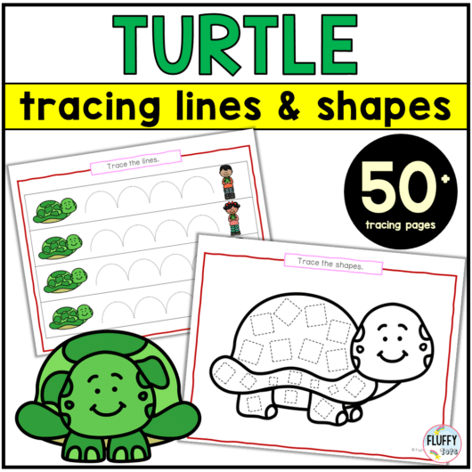 Ready to Use Turtle Tracing Pages for Preschool: FREE 10 Tracing Lines ...