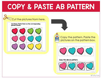 50+ Pages Fun Valentine's Day AB Pattern Worksheet 3 pattern worksheets