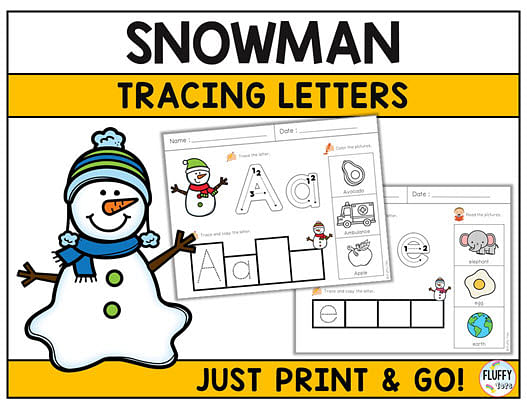 70+ Pages Fun Snowman Letter Tracing Worksheets 2 Snowman Letter Tracing Worksheets