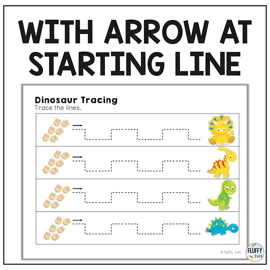 50+ Pages of Adorable Dinosaur Tracing Pages for Preschool and Toddlers 4 Dinosaur preschool tracing worksheets