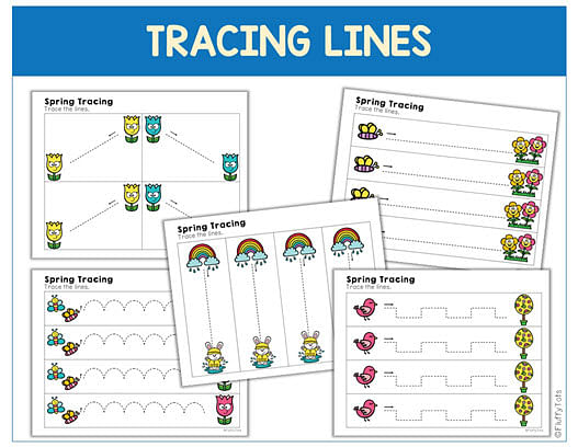 60+ Pages Fun Spring Tracing Worksheets 3 preschool tracing worksheets