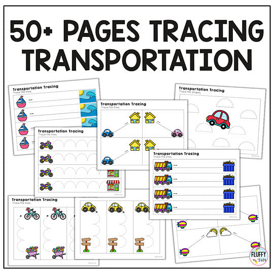 50+ Pages Exciting Transportation Tracing Lines Worksheets 3 tracing lines transportation worksheets