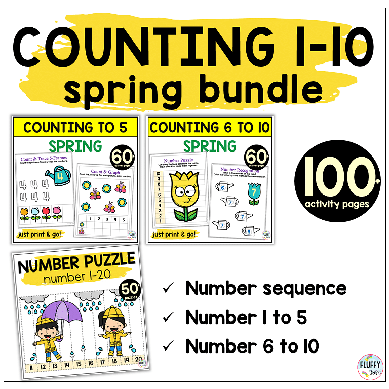 Spring Counting Count & Draw : Free Counting 1-10 Activity 3