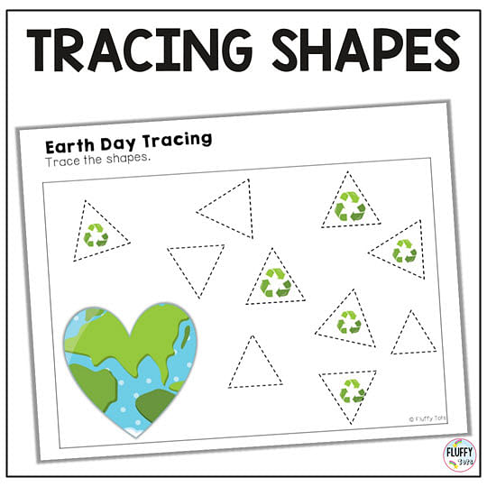 3 Exciting Earth Day Tracing Worksheets for Preschool and Kindergarten Kids 3 Earth Day Tracing Pages