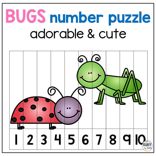 50+ Bugs Number Puzzles to Help You Teach Number Sequences to Kids 3 bugs number puzzles
