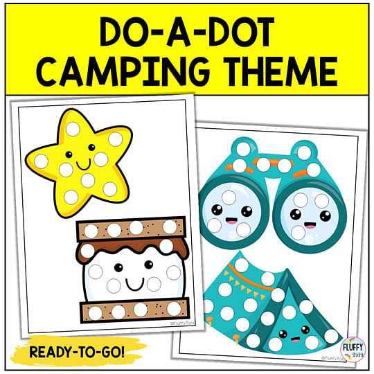 Fun Camping Dot Printables for Kids 2 Fun Camping Dot Printables for Kids 2