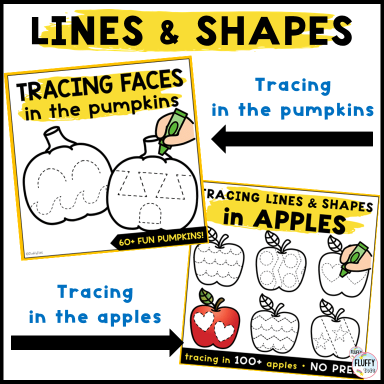 Over 500 Pages Fun & Adorable Fall Tracing Printables for Preschool and Toddler 8 fall tracing printable worksheets activities