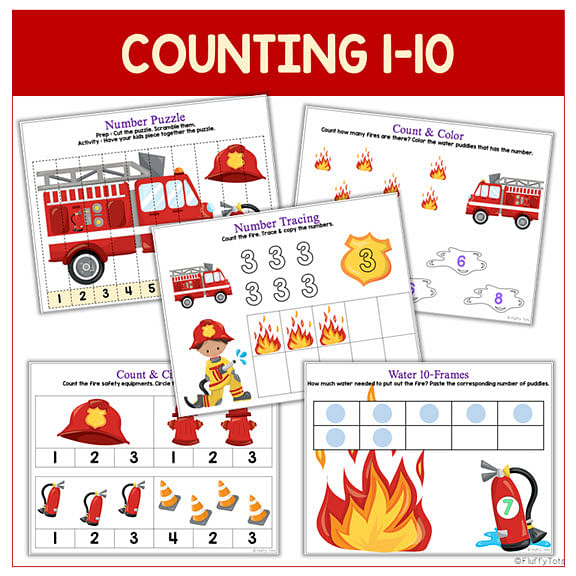 100 pages printables that will make your kid's fire station trip fun 4 Firefighter Preschool Activities