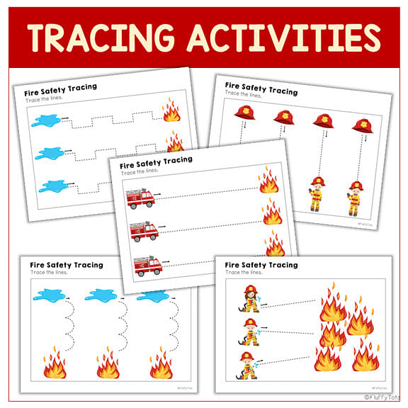 100 pages printables that will make your kid's fire station trip fun 3 Firefighter Preschool PRINTABLES