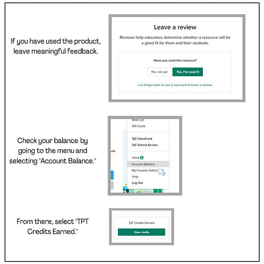 How to Leave Feedback at Teachers Pay Teachers 3 How to Leave Feedback at Teachers Pay Teachers 3