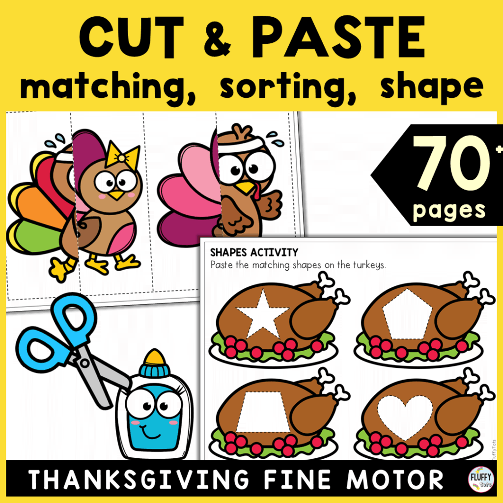 70+ Pages of Fun Thanksgiving Fine Motor for Toddler and Preschool 8 70+ Pages of Fun Thanksgiving Fine Motor for Toddler and Preschool 8