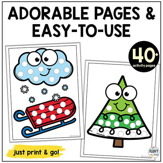 Fun Winter Dot Printables for Toddlers and Preschool Kids 2 Fun Winter Dot Printables for Toddlers and Preschool Kids 2