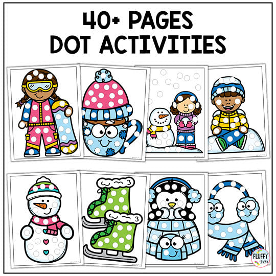 Fun Winter Dot Printables for Toddlers and Preschool Kids 4 Fun Winter Dot Printables for Toddlers and Preschool Kids 4