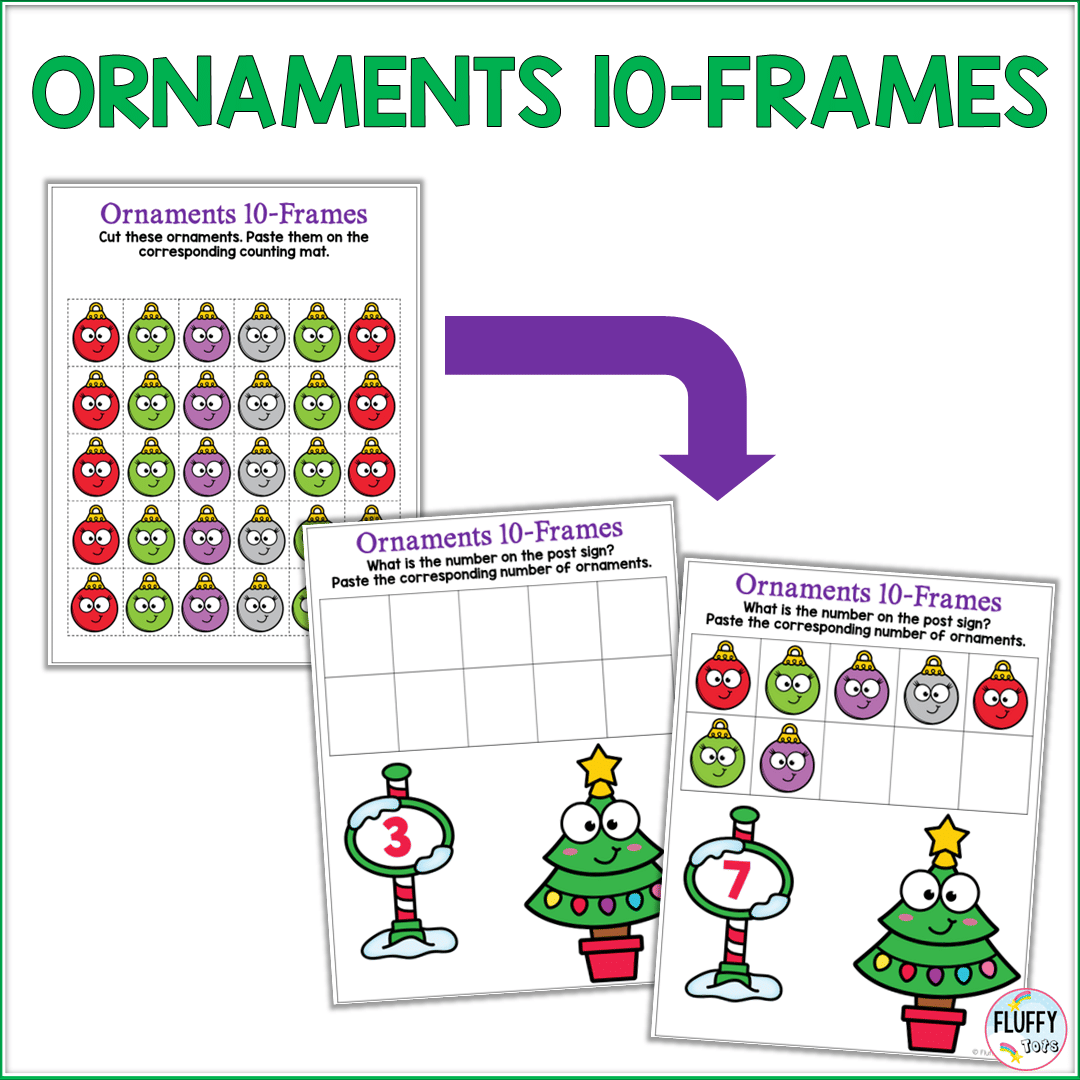 60+ Fun Pages of Christmas Math Preschool Activities - FluffyTots
