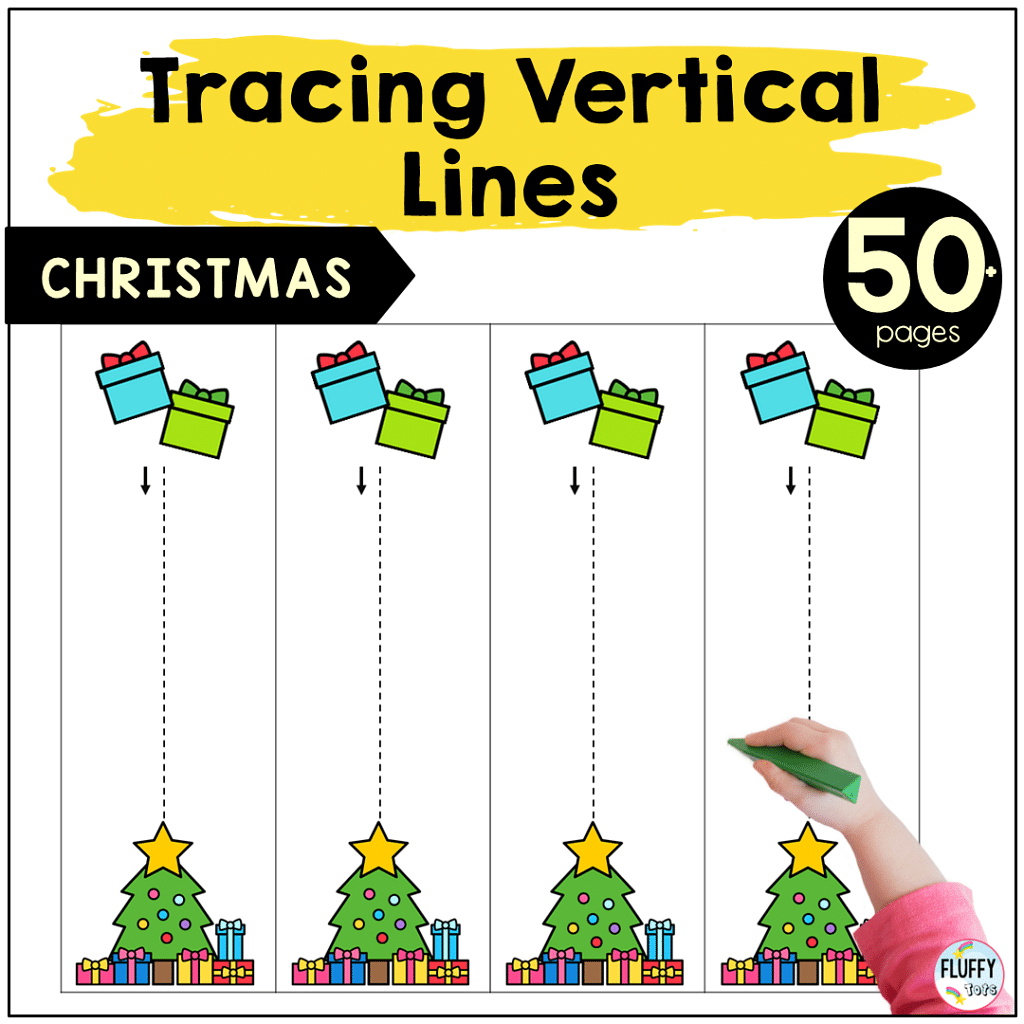 50+ Pages of Fun Christmas Pre-Writing Tracing Vertical Lines 2 50+ Pages of Fun Christmas Pre-Writing Tracing Vertical Lines 2