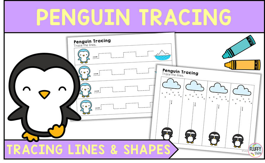 4 Adorable Penguin Theme Preschool Activities & Books 3 Use this penguin theme preschool tracing packet to get your kids excited with their pre-writing tracing practice