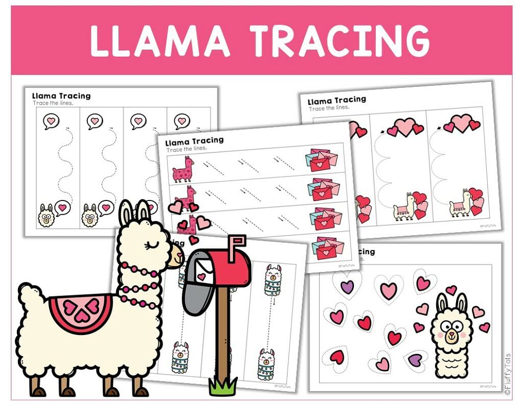 300+ Pages of Fun Valentine's Day Tracing Worksheets for Preschoolers 3 Valentine's Day Tracing worksheets