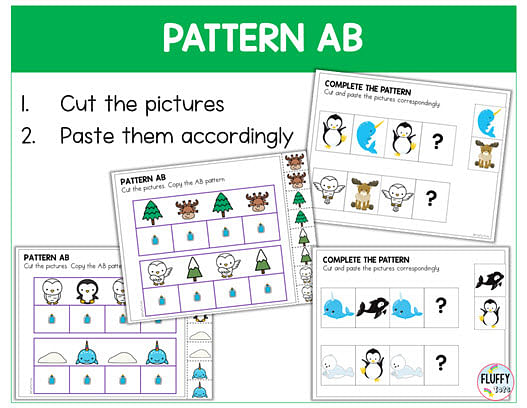 8 Fun Math & Letter Arctic Animals Preschool Printables 8 arctic animals preschool pattern printables