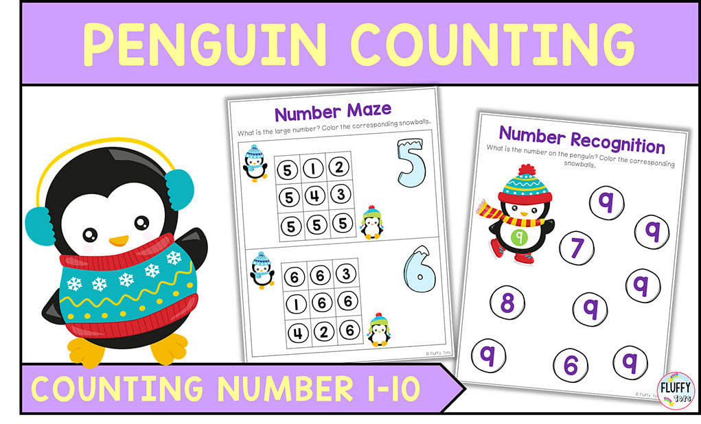 4 Adorable Penguin Theme Preschool Activities & Books 6 Counting made fun with this penguin theme preschool math activities