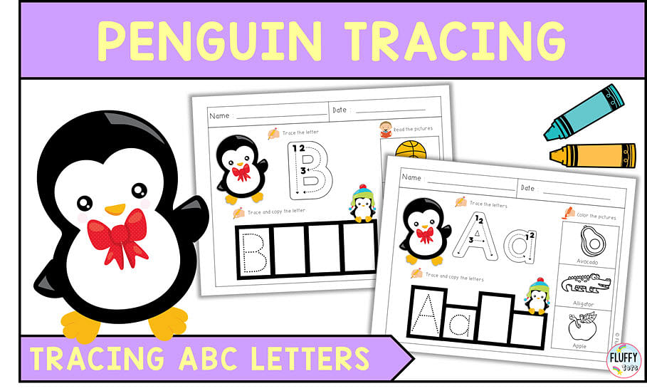 4 Adorable Penguin Theme Preschool Activities & Books 5 Have fun learning letters and tracing them with this penguin preschool letter printables pack