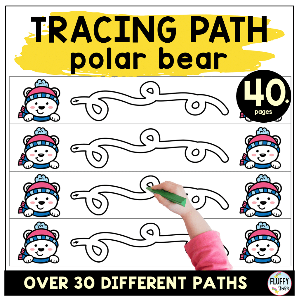 6 Adorable Polar Bear Activities for Preschoolers & Books 3 Polar Bear Activities for Preschoolers tracing pages