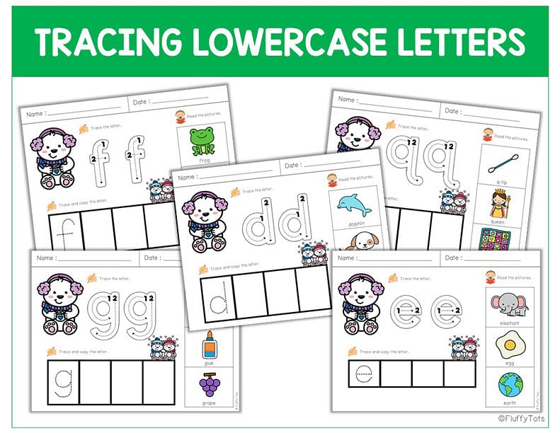78 Pages of Fun Polar Bear Tracing Letters Preschool Activities 4 Polar bear tracing letters